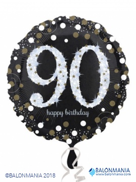 Rođendanski balon Sparkling Birthday 90