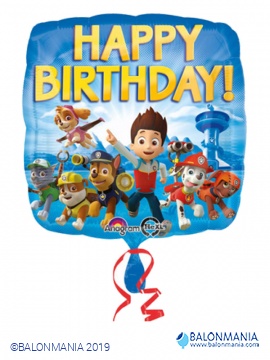 Patrolne šape Happy Birthday balon folijski