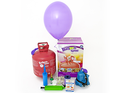 Helij in oprema za pihanje balonov