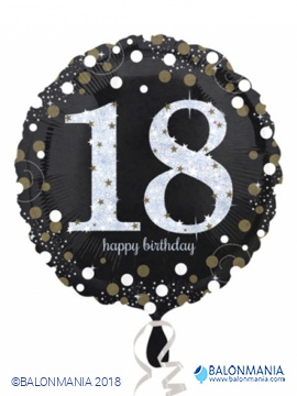 Balon 18 rojstni dan srebrni