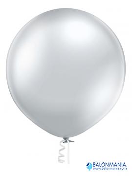 Balon Srebrn glossy, lateks 60cm (1 kom)