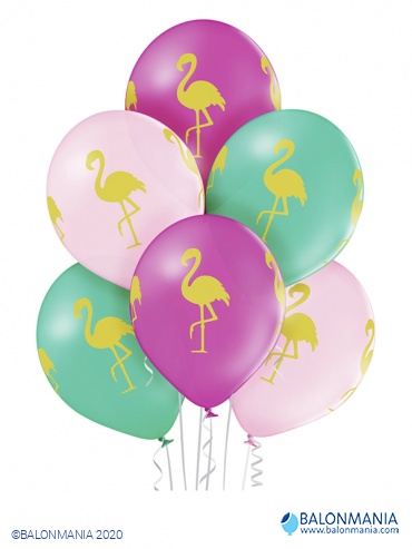 Baloni Flamingo, lateks (6 kom)