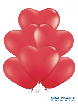 Baloni Rdeči srčki, 40 cm (6 kom)
