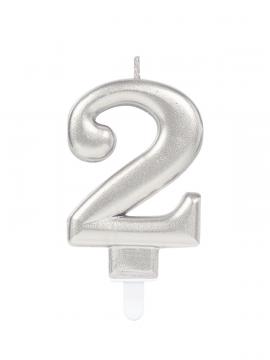 Svečka 2 srebrna (1 kom)