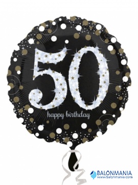 Balon 50 rojstni dan srebrni velik