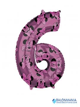Balon 6 rojstni dan Minnie številka