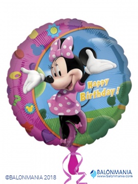 Balon Minnie mouse happy birthday
