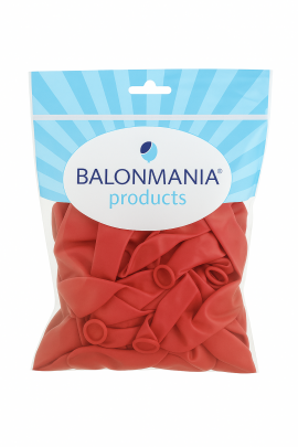 Balon rdeč pastel, lateks (50 kom)